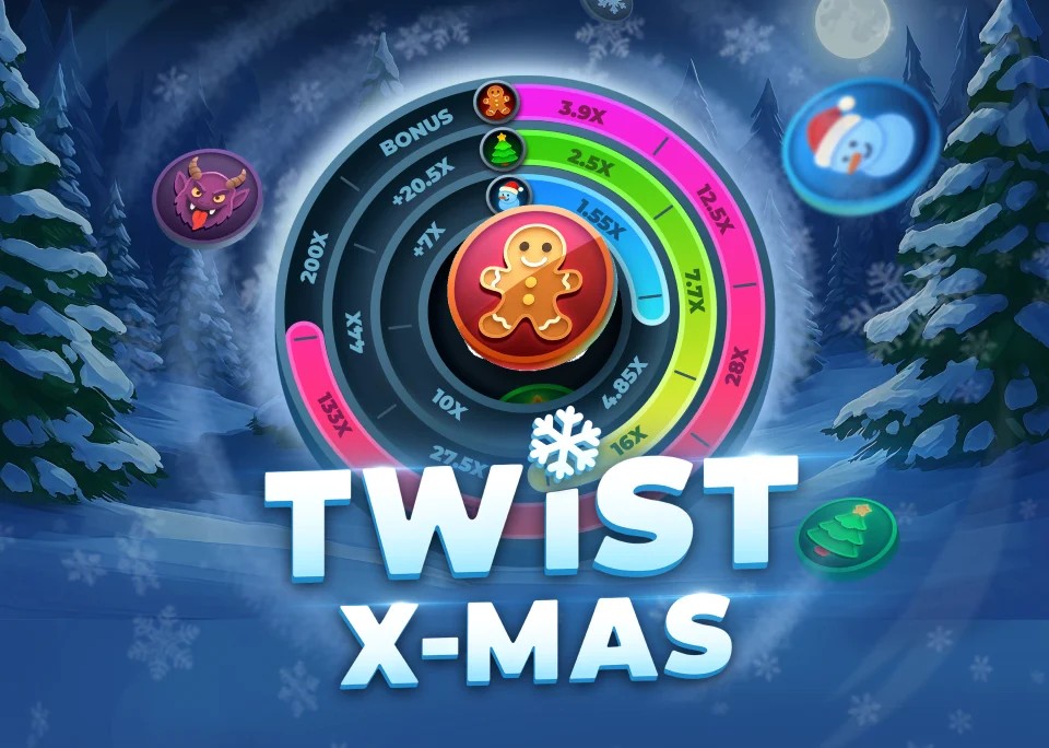 Twist X-mas slot visual from InOut available on voodoo-nz.com